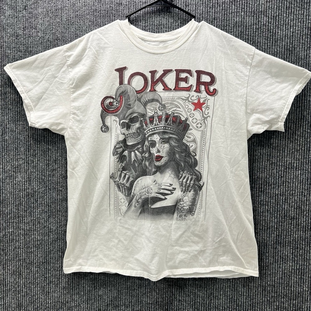 Vintage DOM Men's Graphic JOKER Tshirt White Size XL